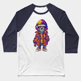 Skull boy simple Baseball T-Shirt